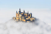 Germany Palace Hohenzollern Winter Fog