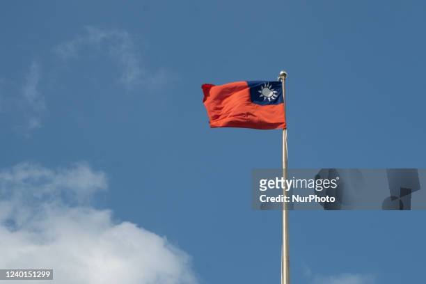 Taiwan Flag, Taipei, Taiwan.