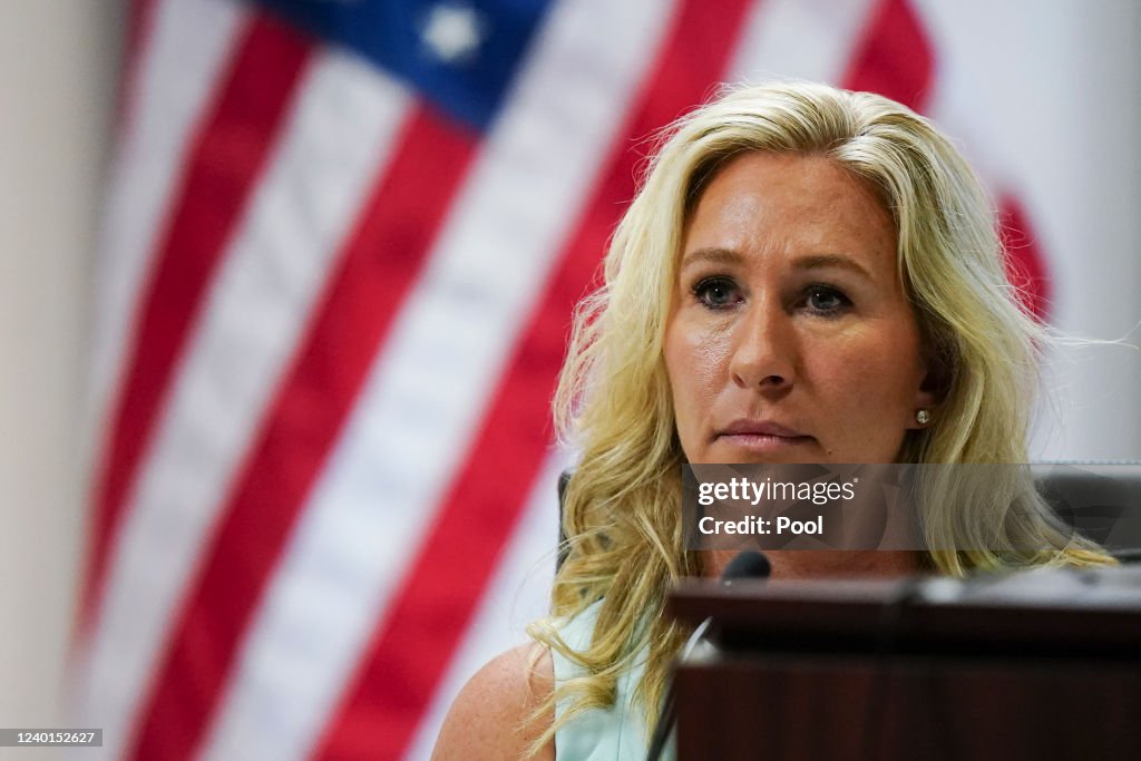 Republican Rep. Marjorie Taylor Green Attends Court Hearing For Case Against Her For Supporting The January 6 Insurrection