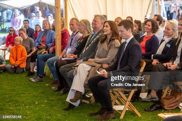 Crown Princess Mary of Denmark during the official opening of Research Day 2022 at The Viking Ship Museum on April 22, 2022 in Roskilde, Denmark....