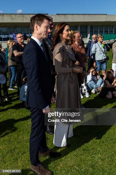 Crown Princess Mary of Denmark during the official opening of Research Day 2022 at The Viking Ship Museum on April 22, 2022 in Roskilde, Denmark....