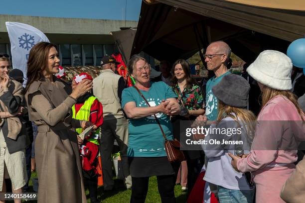 Crown Princess Mary of Denmark during the official opening of Research Day 2022 at The Viking Ship Museum on April 22, 2022 in Roskilde, Denmark....