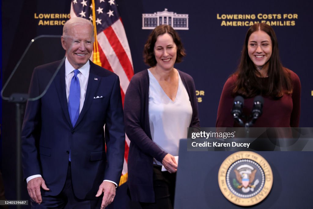 President Biden Speaks At Green River College Outside Of Seattle