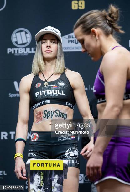 Proficiency ruler Year Sara Luzar-Smajic,Natalia Baczynska during the KSW 69 Official... News  Photo - Getty Images