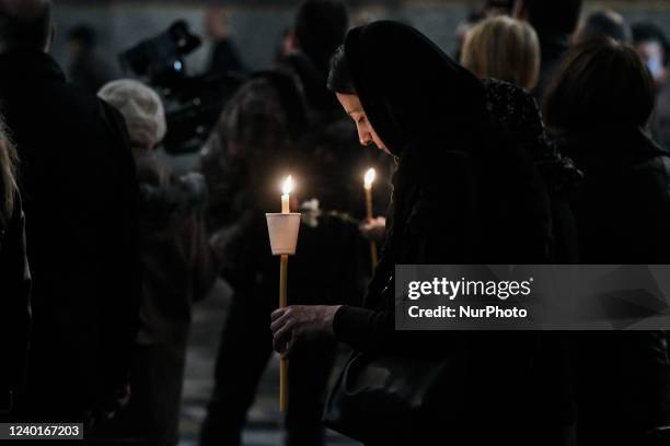 People attend Alexander Nevsky cathedral on Good Friday, the day that commemorates the death of Jesus Christ by crucifixion. In Bulgaria, together...