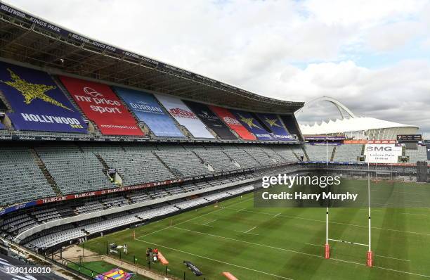 Durban , South Africa - 23 April 2022; A general view inside the stadium before the United Rugby Championship match between Cell C Sharks and...