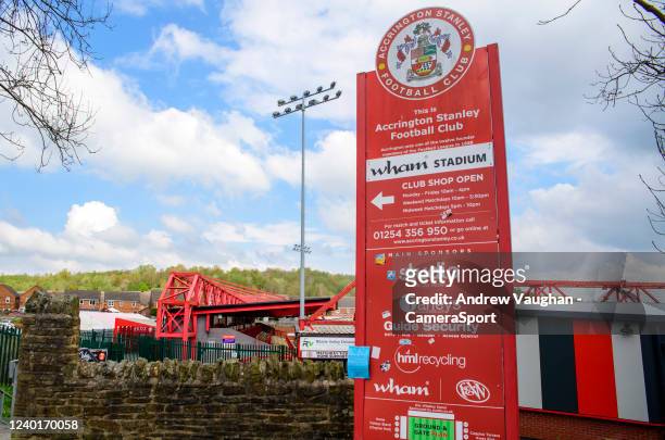 General view of Wham Stadium, home of Accrington Stanley prior to the Sky Bet League One match between Accrington Stanley and Lincoln City at Wham...