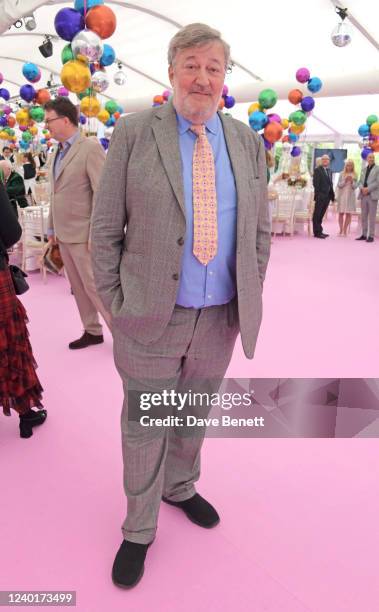 Stephen Fry attends Shakespeare's Birthday lunch presented by Pragnell and hosted by Alexander Armstrong in the grounds of the Royal Shakespeare...