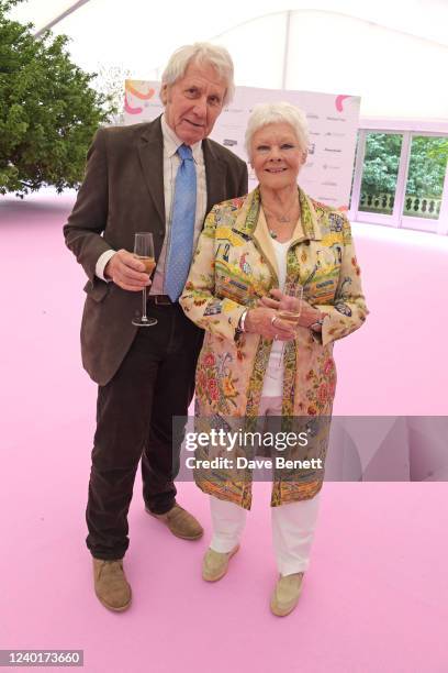 David Mills and Dame Judi Dench attend Shakespeare's Birthday lunch presented by Pragnell and hosted by Alexander Armstrong in the grounds of the...