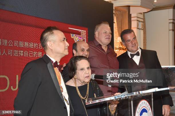 Sir Gary Kong, Gloria Starr Kins, Jawad Maalik, Tim Wentzel and Rex Whitehorn attend Sino American Commerce Association Awards Gala with new...
