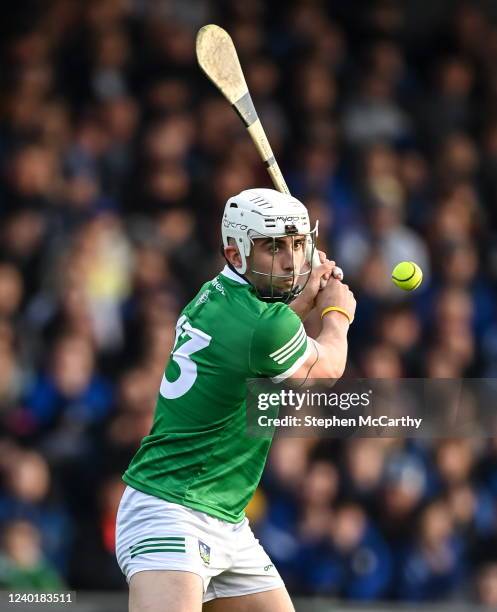 Limerick , Ireland - 23 April 2022; Aaron Gillane of Limerick during the Munster GAA Hurling Senior Championship Round 2 match between Limerick and...