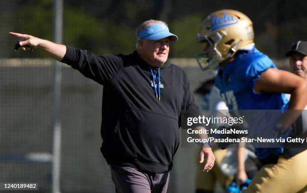 Los Angeles, CA UCLA Bruins head coach Chip Kelly during the Spring Football Showcase at Drake Track Stadium on the campus of UCLA in Los Angeles on...