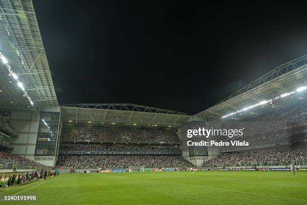 General view during the match between Atletico Mineiro and Coritiba as part of Brasileirao 2022 at Arena Independencia Stadium on April 23, 2022 in...