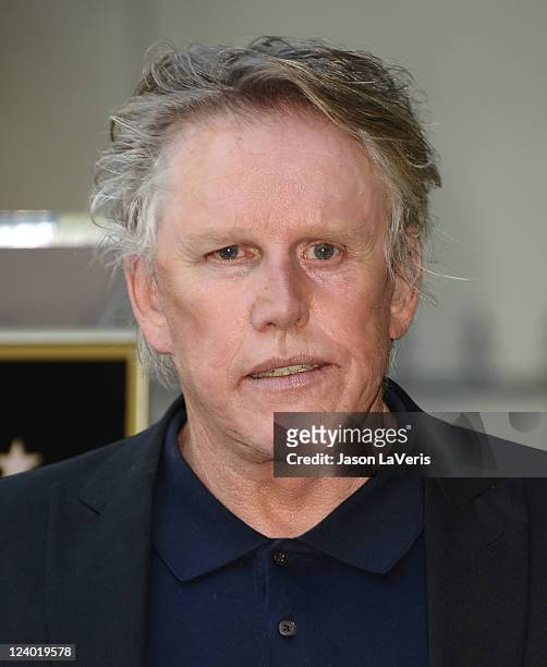 Actor Gary Busey attends Buddy Holly's induction into The Hollywood Walk of Fame on September 7, 2011 in Hollywood, California.