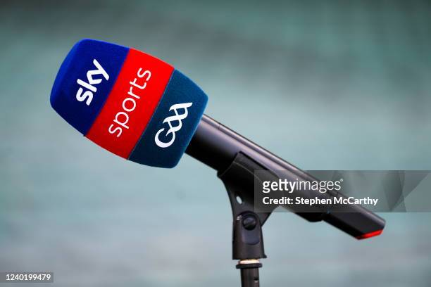 Limerick , Ireland - 23 April 2022; A detailed view of a Sky Sports GAA microphone during the Munster GAA Hurling Senior Championship Round 2 match...