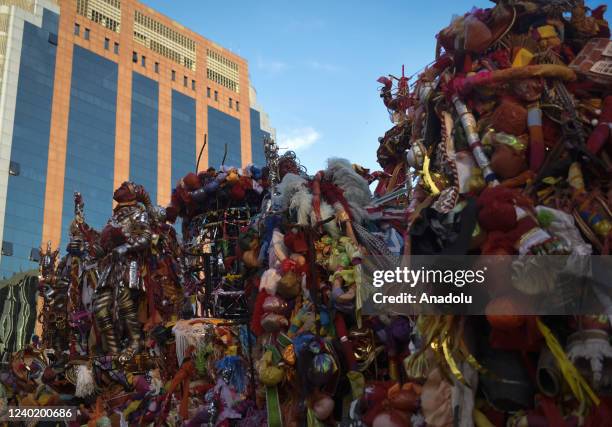 Fourth day of the samba schools parades of the carioca carnival, first school to parade at Sambodromo is Paraiso do Tuiuti, the second samba school...