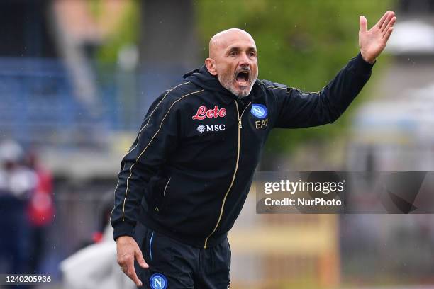 Luciano Spalletti during the italian soccer Serie A match Empoli FC vs SSC Napoli on April 24, 2022 at the Carlo Castellani stadium in Empoli, Italy