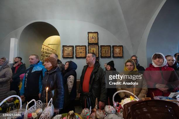 Orthodox Christians celebrate Easter in the Church of the Icon of the Mother of God of the Sign in the city of Tomsk, Western Siberia, Russia, on...