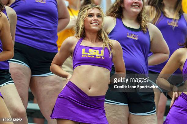 The LSU Tigers Golden Girls entertain the crowd during the LSU Spring Game on April 23 at Tiger Stadium in Baton Rouge, Louisiana. Photo by John...
