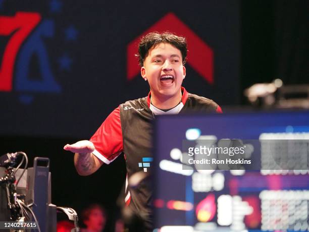 FutureClutch of the Miami Heat Check Gaming celebrates against Knicks Gamin during the 2022 NBA 2K Tip Off Tournament on April 22, 2022 at Pan Am...