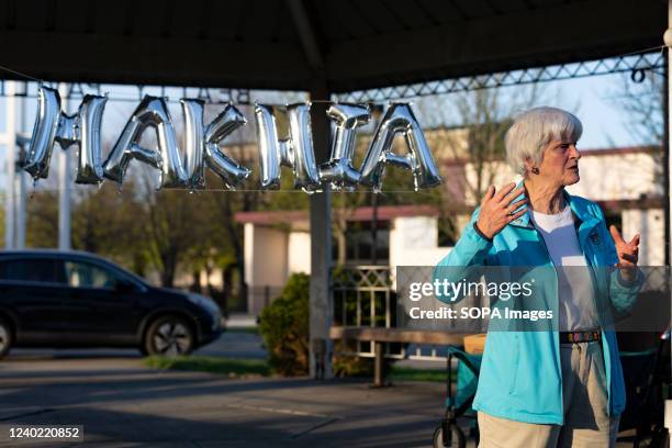 Mary Lightbody an Ohio House of Representatives member from the 19th district in Franklin County, speaks at the Community Vigil for MaâKhia Bryant...