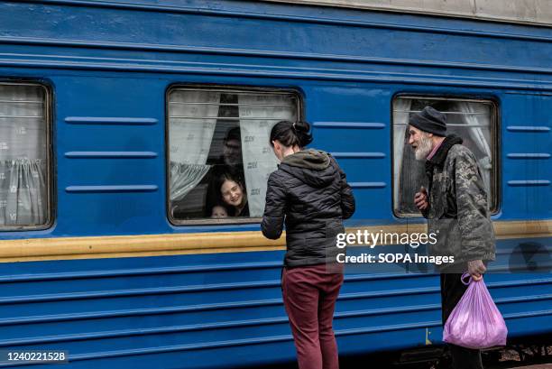 Train departing Odesa-Holovna station towards Uzhhorod. On April 23, Odesa was targeted by Russian missile attacks. The government has implemented...