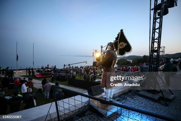 Australians and New Zealanders attend the ANZAC Dawn service at Anzac Cove in commemoration of the 107th anniversary of Canakkale Land Battles on...