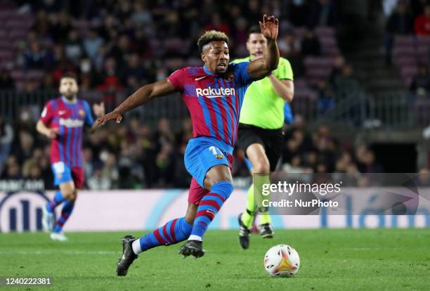 Adama Traore during the match between FC Barcelona and Raypo Vallecano, corresponding to the week 21 of the Liga Santander, played at the Camp Nou...