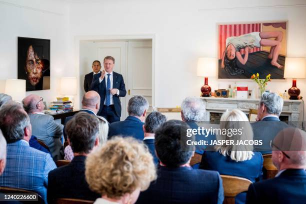 Belgian ambassador to Luxembourg Thomas Lambert pictured during a meeting at the Belgian embassy, part of an economic mission of Voka...