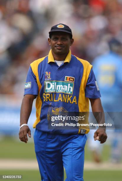 Sri Lanka's captain Sanath Jayasuriya in the field during the NatWest Series One Day International between India and Sri Lanka at Edgbaston,...