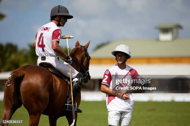 Mackie Weisz, 4 Facundo Pieres from Pilot Polo seen in action during U.S. Open Polo Championship 2022, Final at The International Polo Club Palm...