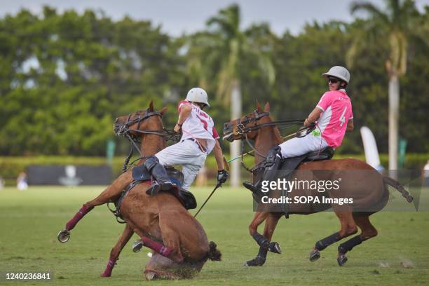 Matias Torres Zavaleta from Pilot Polo, 4 Jared Zenni from La Elina seen in action during U.S. Open Polo Championship 2022, Final at The...
