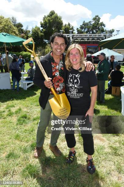 Regional Executive Director, National Wildlife Federation Beth Pratt and Jon Huertas attend the Wallis Annenberg Wildlife Crossing Groundbreaking...