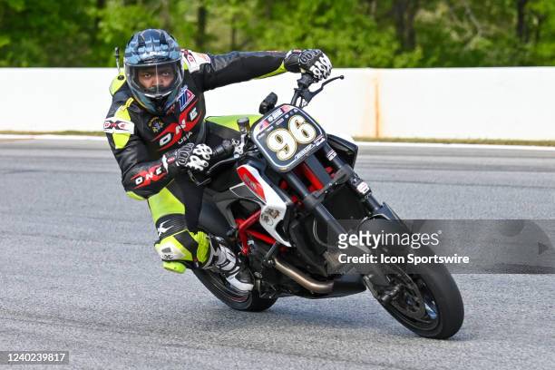 Racing rider, Khari Ford during the Super Hooligans Race at the MotoGP MotoAmerica Superbikes at Atlanta on April 23, 2022; at Michelin Raceway Road...