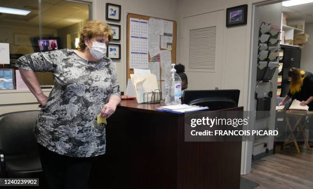 Kathaleen Pittman, administrator of the Hope Medical Group for Women stands in an office in Shreveport, Louisiana, April 19, 2022. - On September 1...