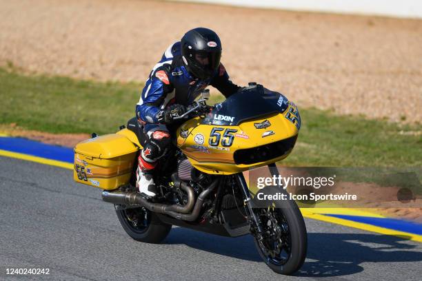 Jiffy Tune Racing rider, Eric Stahl at the MotoGP MotoAmerica Superbikes at Atlanta on April 23, 2022; at Michelin Raceway Road Atlanta in Braselton,...