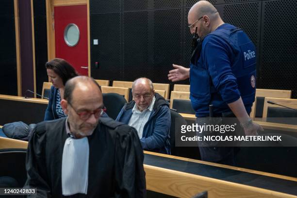 Accused Sylvia Boigelot and Accused Christian Van Eyken are arrested in the courtroom after the arrest session in the case of former politician Van...