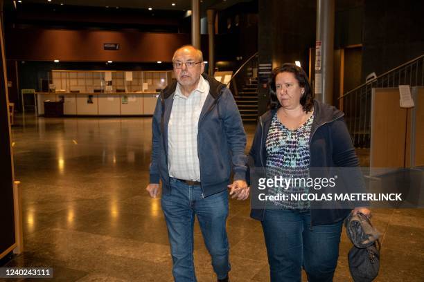 The accused Christian Van Eyken and Sylvia Boigelot arrive for the arrest session in the case of former politician Van Eyken and his partner...