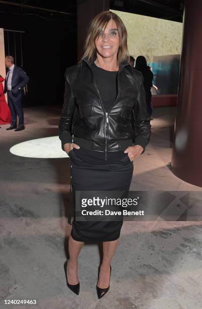 Carine Roitfeld attends the 2022 International Woolmark prize final at 180 The Strand on April 26, 2022 in London, England.