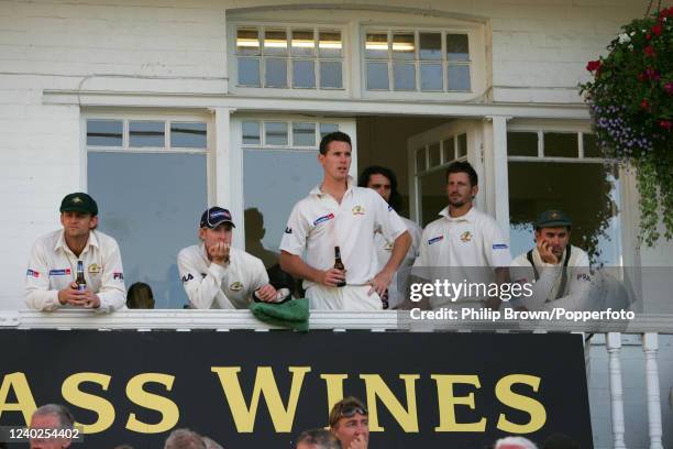 Australia players Adam Gilchrist, Michael Clarke, Shaun Tait, Jason Gillespie , Michael Kasprowicz and Justin Langer reflect on the match over a beer...
