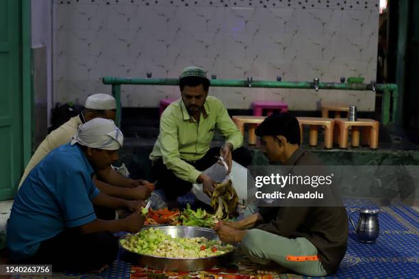 Muslim prepare iftar meals during the holy month of Ramadan in New Delhi, India on April 26, 2022.