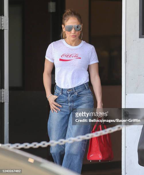 Jennifer Lopez is seen on April 26, 2022 in Los Angeles, California.