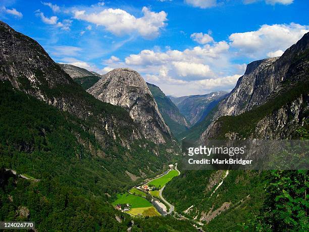 norwegian valley - voss stock pictures, royalty-free photos & images