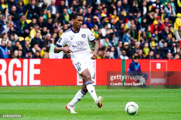 During the Ligue 1 Uber Eats match between Nantes and Bordeaux at Stade de la Beaujoire on April 24, 2022 in Nantes, France. - Photo by Icon sport