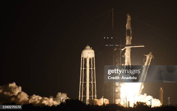 SpaceX Falcon 9 rocket with a Crew Dragon spacecraft named Freedom launches from pad 39A at the Kennedy Space Center at 3:52 a.m. EDT on April 27,...