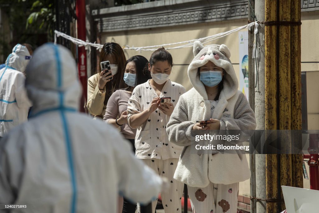 Covid Testing as Shanghai Lockdown Continues