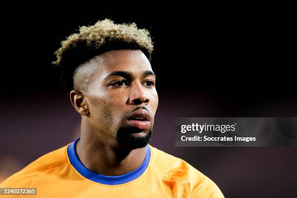 Adama Traore of FC Barcelona during the La Liga Santander match between FC Barcelona v Rayo Vallecano at the Camp Nou on April 24, 2022 in Barcelona...