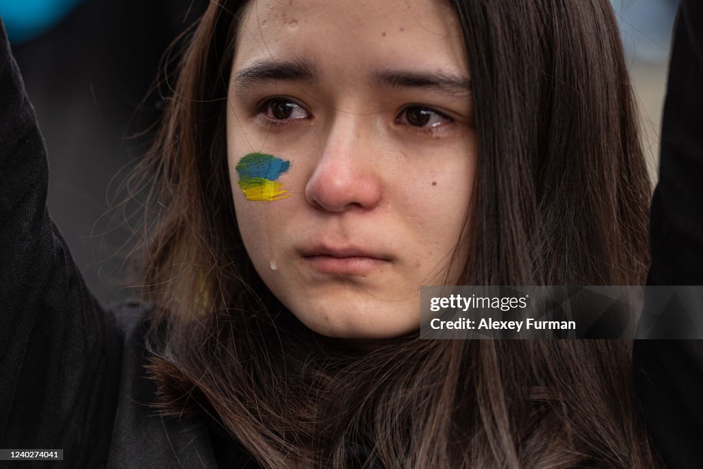 Demonstration In Support Of Mariupol Held In Kyiv's Independence Square