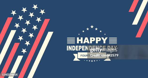 ilustrações de stock, clip art, desenhos animados e ícones de happy 4th of july independence day background - 4 de julho