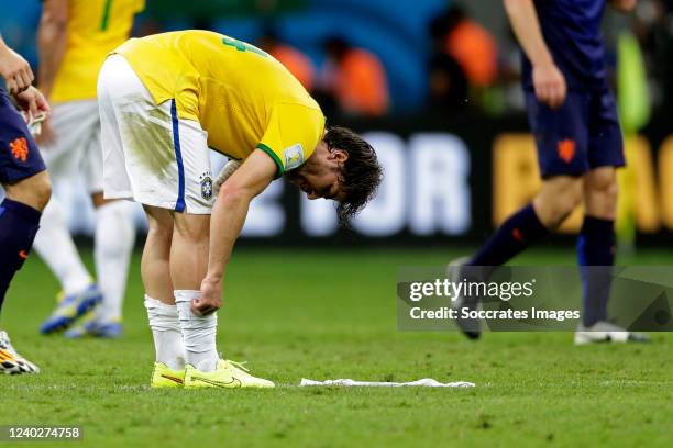 Maxwell Scherrer Cabelino Andrade of Brazil disappointed during the World Cup match between Holland v Brazil on July 12, 2014
